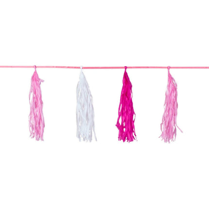 Tassel Slinger Lichtroze/Wit 3m van Folat koop je bij Partywinkel