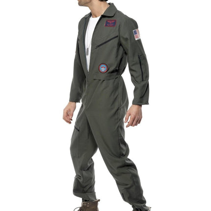 Top Gun Kostuum, Groen van Smiffys koop je bij Partywinkel