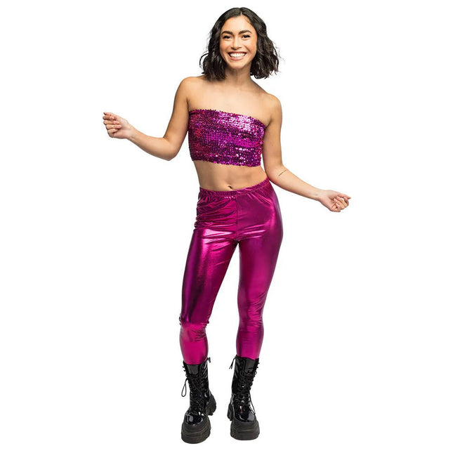 Top Sparkle roze (M/L stretch) van Boland koop je bij Partywinkel