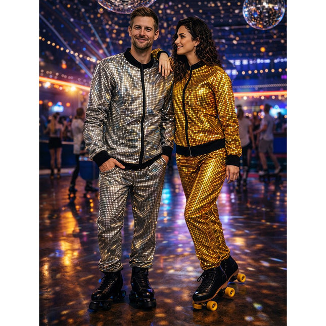 Trainingspak Disco diamond babe goud van Boland koop je bij Partywinkel