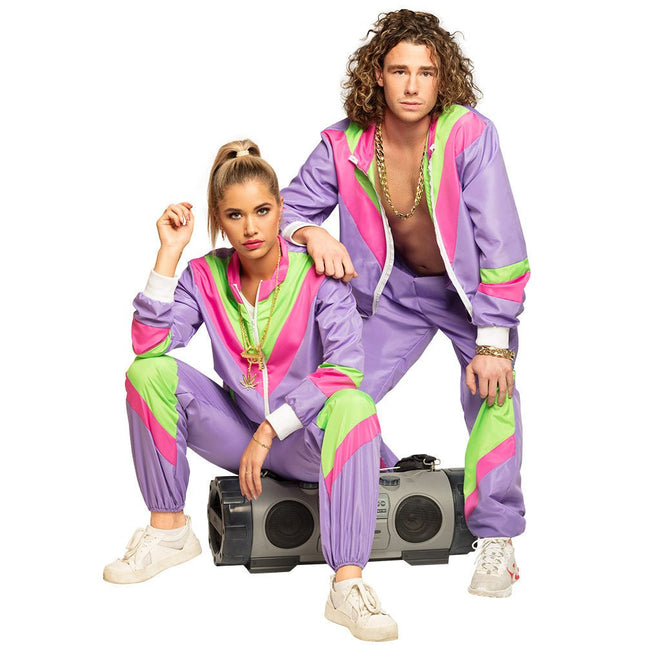 Trainingspak Fout Heren Paars van Boland koop je bij Partywinkel