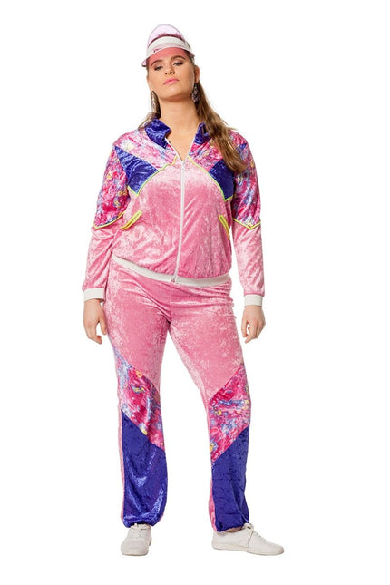 Trainingspak Jaren 80 Fluweel Dames van Wilbers & Wilbers koop je bij Partywinkel