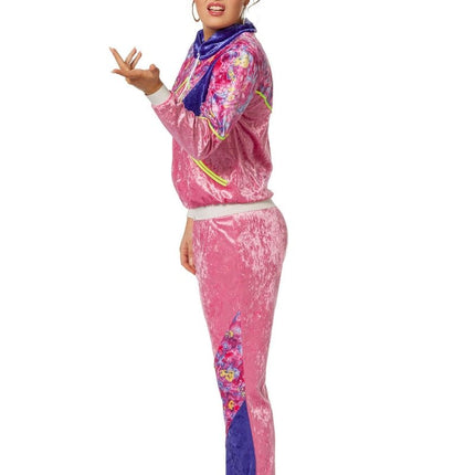 Trainingspak Jaren 80 Fluweel Dames van Wilbers & Wilbers koop je bij Partywinkel