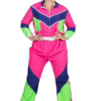 Trainingspak Jaren 80 Neon Dames van Wilbers & Wilbers koop je bij Partywinkel