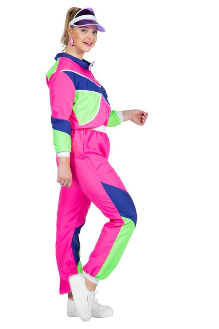 Trainingspak Jaren 80 Neon Dames van Wilbers & Wilbers koop je bij Partywinkel