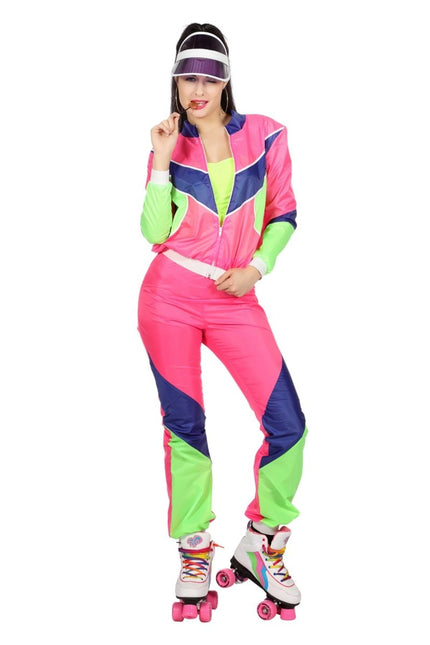 Trainingspak Jaren 80 Neon Dames van Wilbers & Wilbers koop je bij Partywinkel