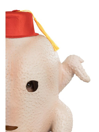 Truthahn-Kopfmaske mit Fez, 37 cm