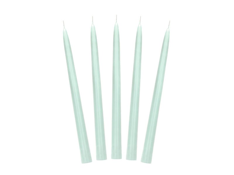 Turquoise Kaarsen 24cm 10st - Partywinkel - 5904555046559