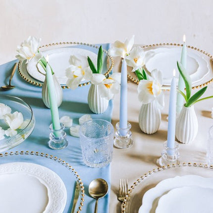 Turquoise Kaarsen 24cm 10st - Partywinkel - 5904555046559