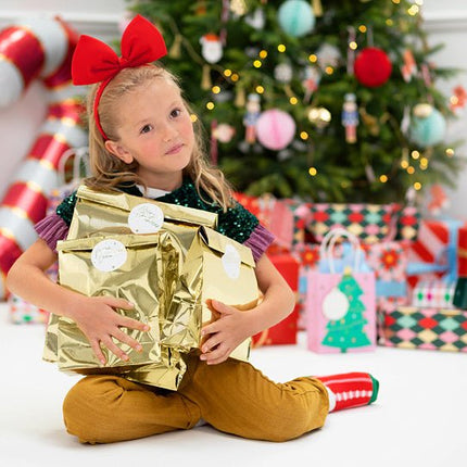 Uitdeelzakjes Goud 28cm 3st van Partydeco koop je bij Partywinkel