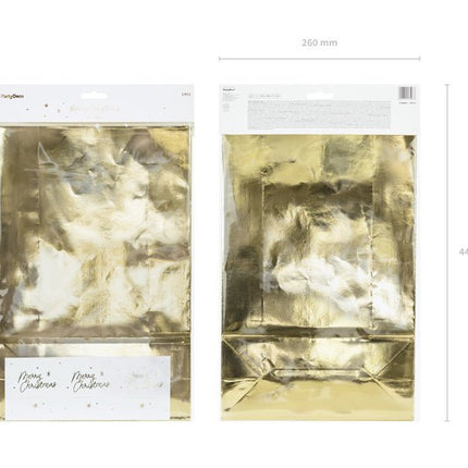 Uitdeelzakjes Goud 38cm 3st van Partydeco koop je bij Partywinkel