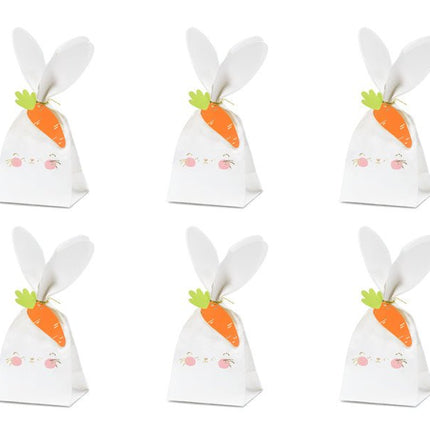 Uitdeelzakjes Konijn 22,5cm 6st van Partydeco koop je bij Partywinkel