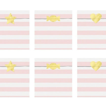 Uitdeelzakjes Lichtroze 14cm 6st van Partydeco koop je bij Partywinkel