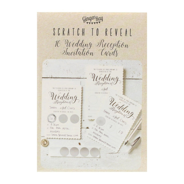 Uitnodigingen Receptie 15cm 10st van Ginger Ray koop je bij Partywinkel