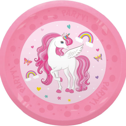Unicorn Borden Herbruikbaar 21cm 4st - Partywinkel - 5201184967485