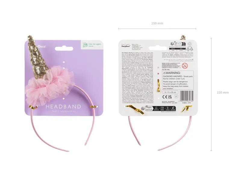 Unicorn Haarband 25cm van Partydeco koop je bij Partywinkel