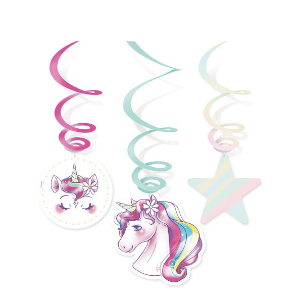 Unicorn Hangdecoratie 60cm 6 delig van Riethmueller koop je bij Partywinkel