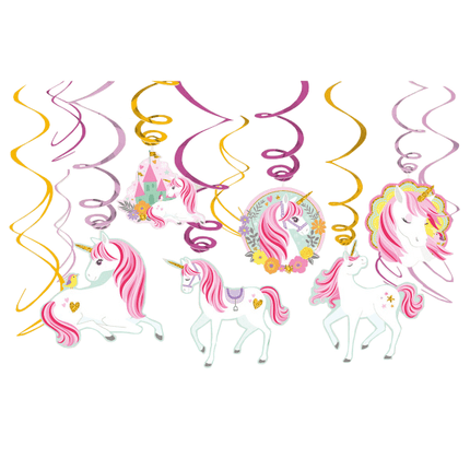 Unicorn Hangdecoratie 61cm 12st van Riethmueller koop je bij Partywinkel