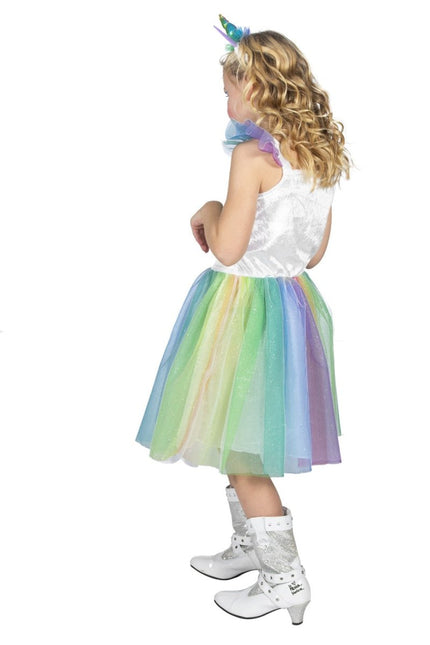 Unicorn Jurk Regenboog Meisje van Wilbers & Wilbers koop je bij Partywinkel