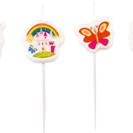 Unicorn Kaarsjes 7,5cm 4st - Partywinkel - 013051738907