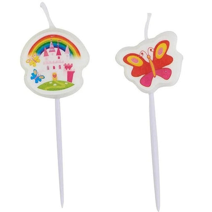 Unicorn Kaarsjes 7,5cm 4st - Partywinkel - 013051738907