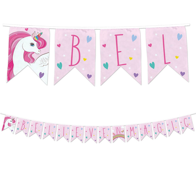 Unicorn Letterslinger Belive In Magic van Procos koop je bij Partywinkel