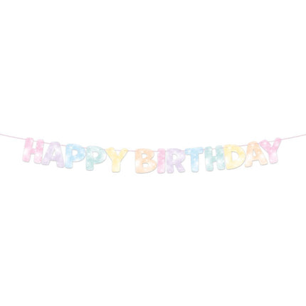 Unicorn-Buchstaben-Girlande „Happy Birthday“, 3 m, von WeFiesta kannst du bei Partywinkel kaufen