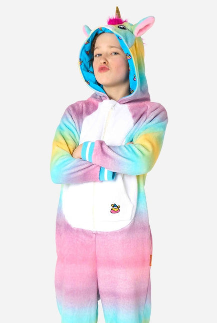 Unicorn Onesie Gekleurd Kind - Partywinkel - 8720629387741