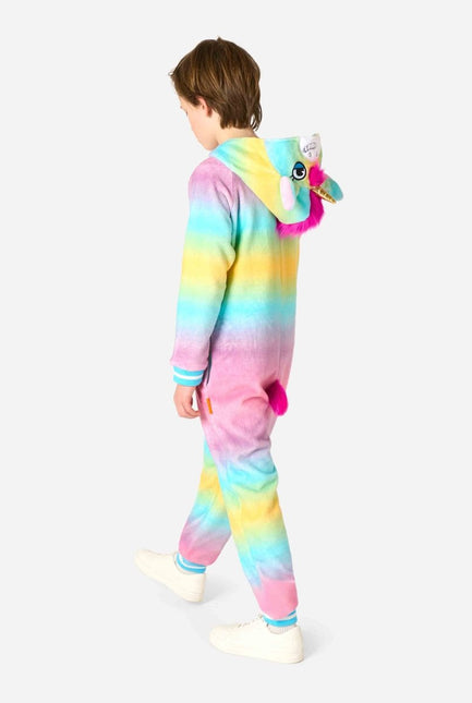 Unicorn Onesie Gekleurd Kind - Partywinkel - 8720629387741