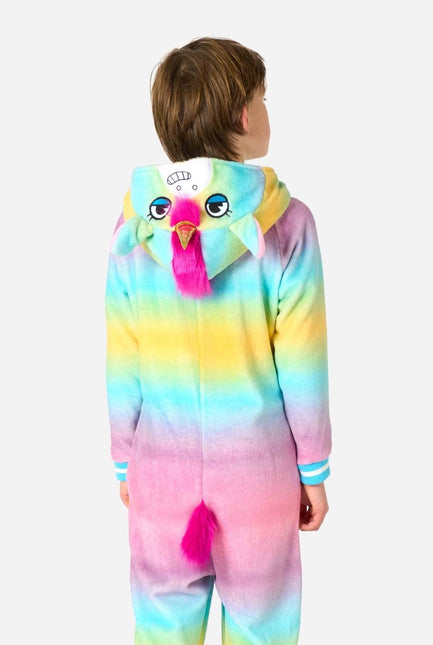 Unicorn Onesie Gekleurd Kind - Partywinkel - 8720629387741