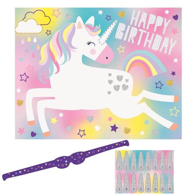 Unicorn Spel 18 delig van Unique koop je bij Partywinkel