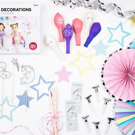 Unicorn Versiering Set 35 delig van Partydeco koop je bij Partywinkel