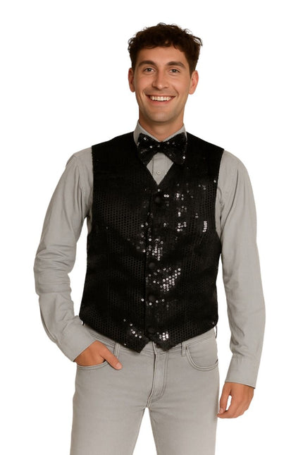 Schwarze Weste mit Schleife 2 Stück