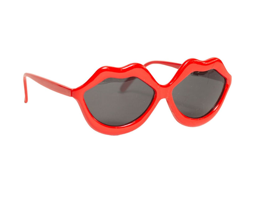 Rote Brillenlippen