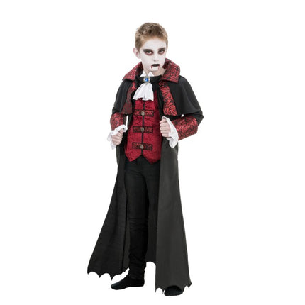 Vampir-Kostüm für Kinder, schwarz-rot