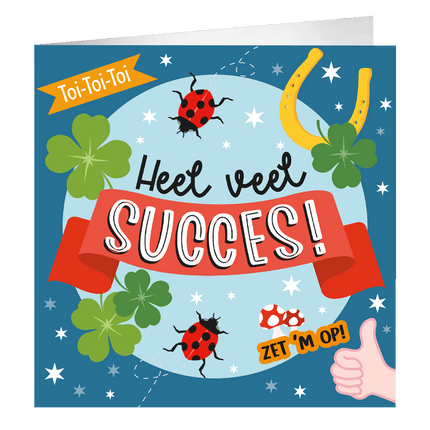 Veel Succes Wenskaart 23cm - Partywinkel - 8716764245015