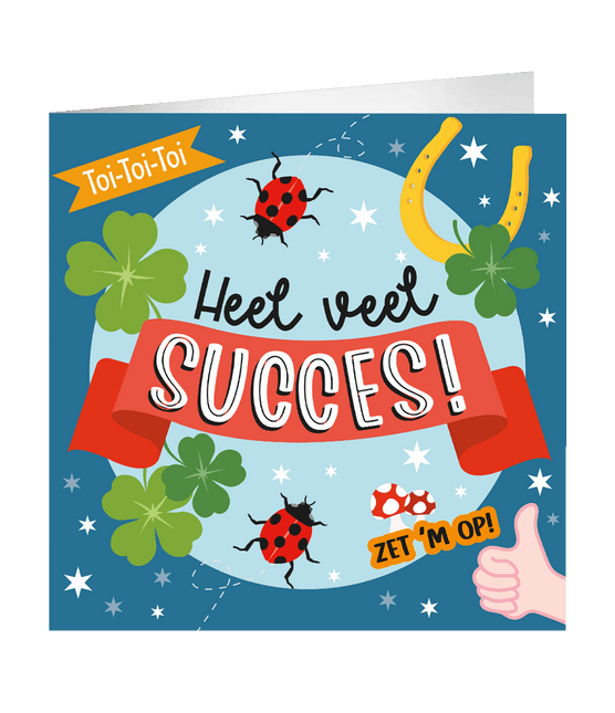 Veel Succes Wenskaart 23cm - Partywinkel - 8716764245015