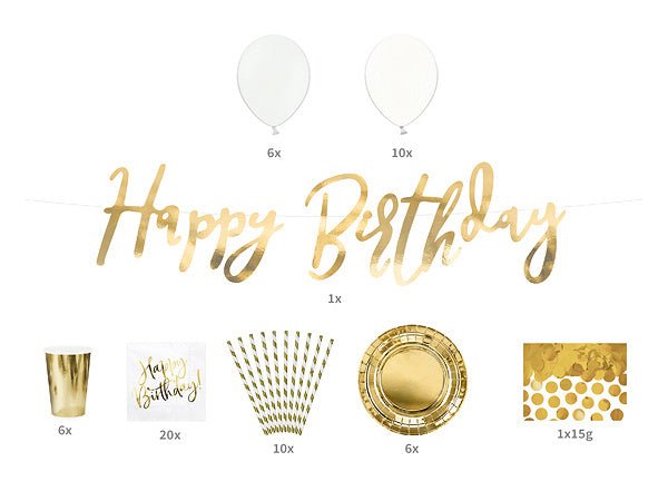 Versiering Pakket Happy Birthday 60 delig van Partydeco koop je bij Partywinkel