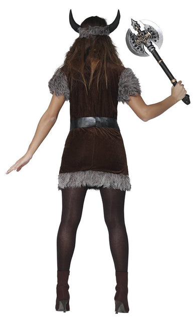 Viking Kostuum Bruin Grijs Dames van Fiestas Guirca koop je bij Partywinkel