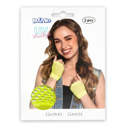 Visnet Handschoenen Geel van Boland koop je bij Partywinkel
