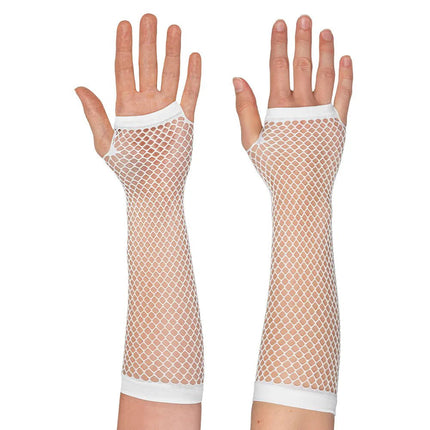 Visnet Handschoenen Wit Lang van Boland koop je bij Partywinkel