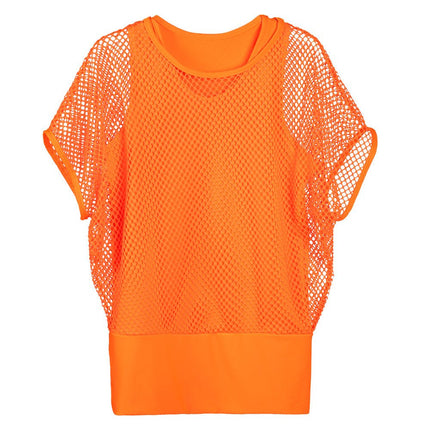 Visnet Top Dames Oranje M/L van Boland koop je bij Partywinkel