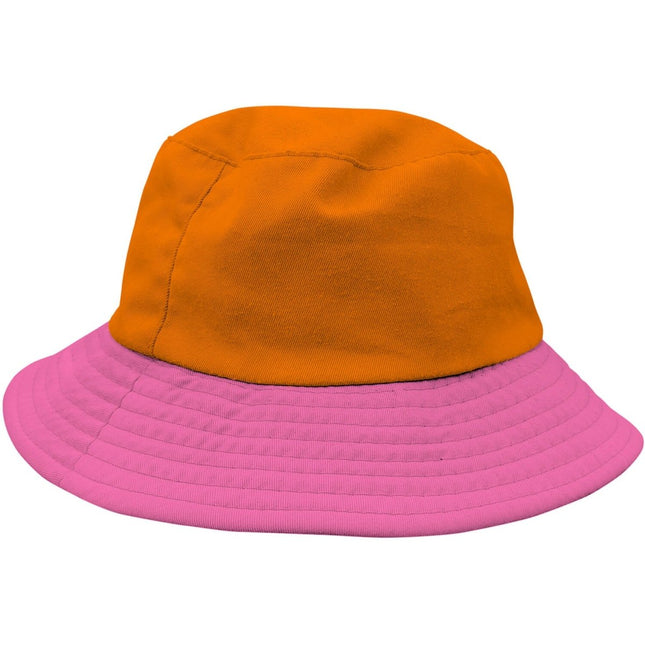 Vissershoed Colorblock Oranje/Roze van Folat koop je bij Partywinkel