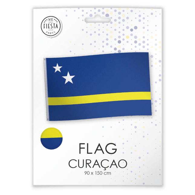 Vlag Curacao 1,5m van WeFiesta koop je bij Partywinkel
