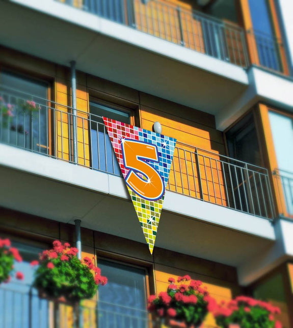 Vlag XL 5 Jaar - Partywinkel - 8714572607056