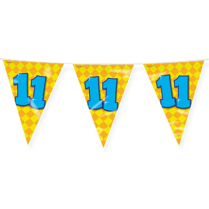 Vlaggenlijn 11 Jaar Gekleurd 10m van Paper Dreams koop je bij Partywinkel