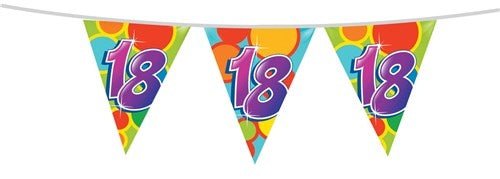 Vlaggenlijn 18 Jaar 10m - Partywinkel - 8711319055118