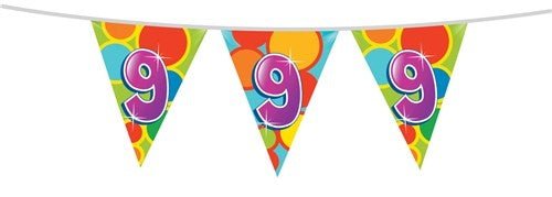 Vlaggenlijn 9 Jaar 10m - Partywinkel - 8711319055095