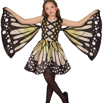 Vlinder Kostuum Geel Zwart Meisje - Partywinkel - 8434077784921
