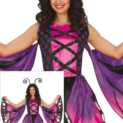 Vlinder Kostuum Paars Dames Vlinder van Fiestas Guirca koop je bij Partywinkel